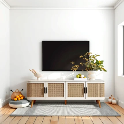 Dewpoint TV Cabinet with Rattan