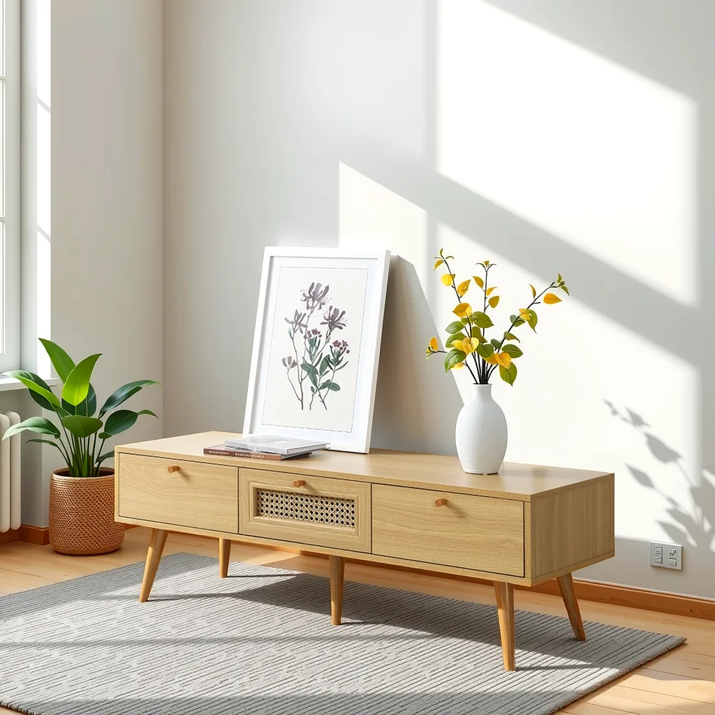 Jasper Woven TV Cabinet with Rattan Jasper Woven TV Cabinet with Rattan