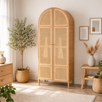 Havenbrooke Wardrobe with Natural Cane