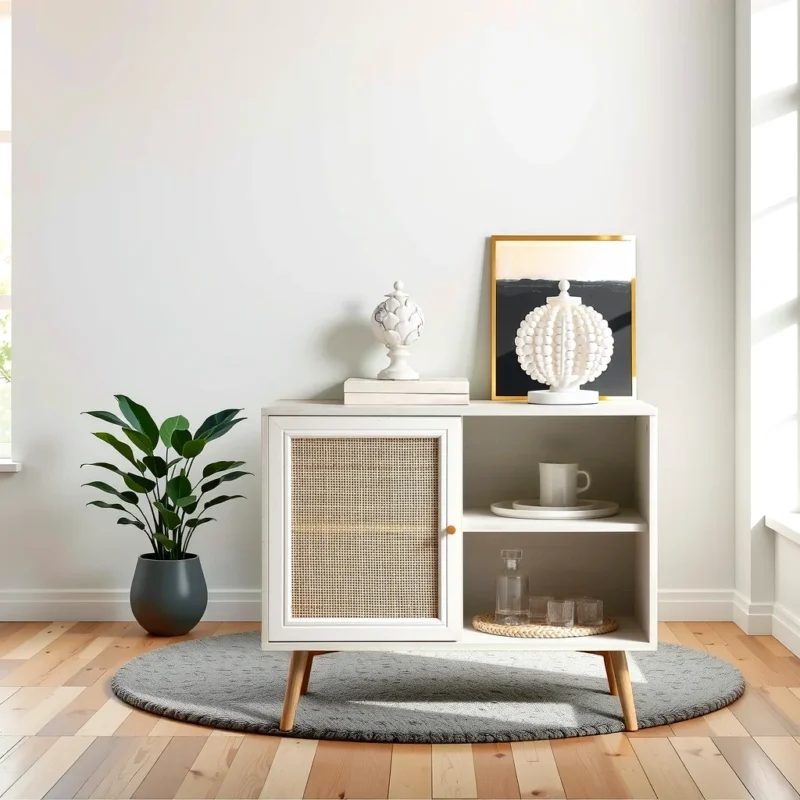 Ravensvale Woven Rattan Cabinet