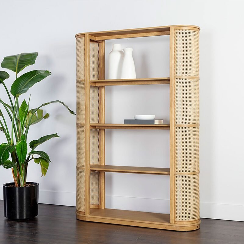 Curved Cane Bookcase