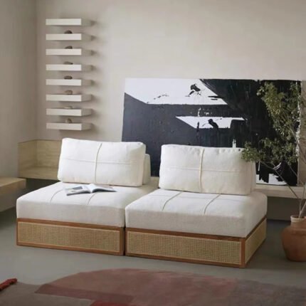 Rattan Storage Modular Piece Sofa
