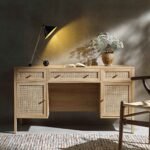 Frances Rattan 3 Drawer Desk