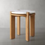 Pyet Side Table with Marbel Top