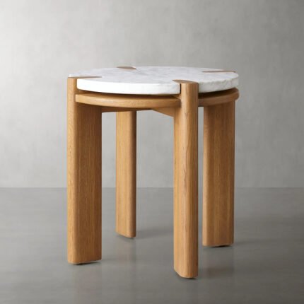 Pyet Side Table with Marbel Top