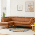 Cognac Haven Sectional Sofa